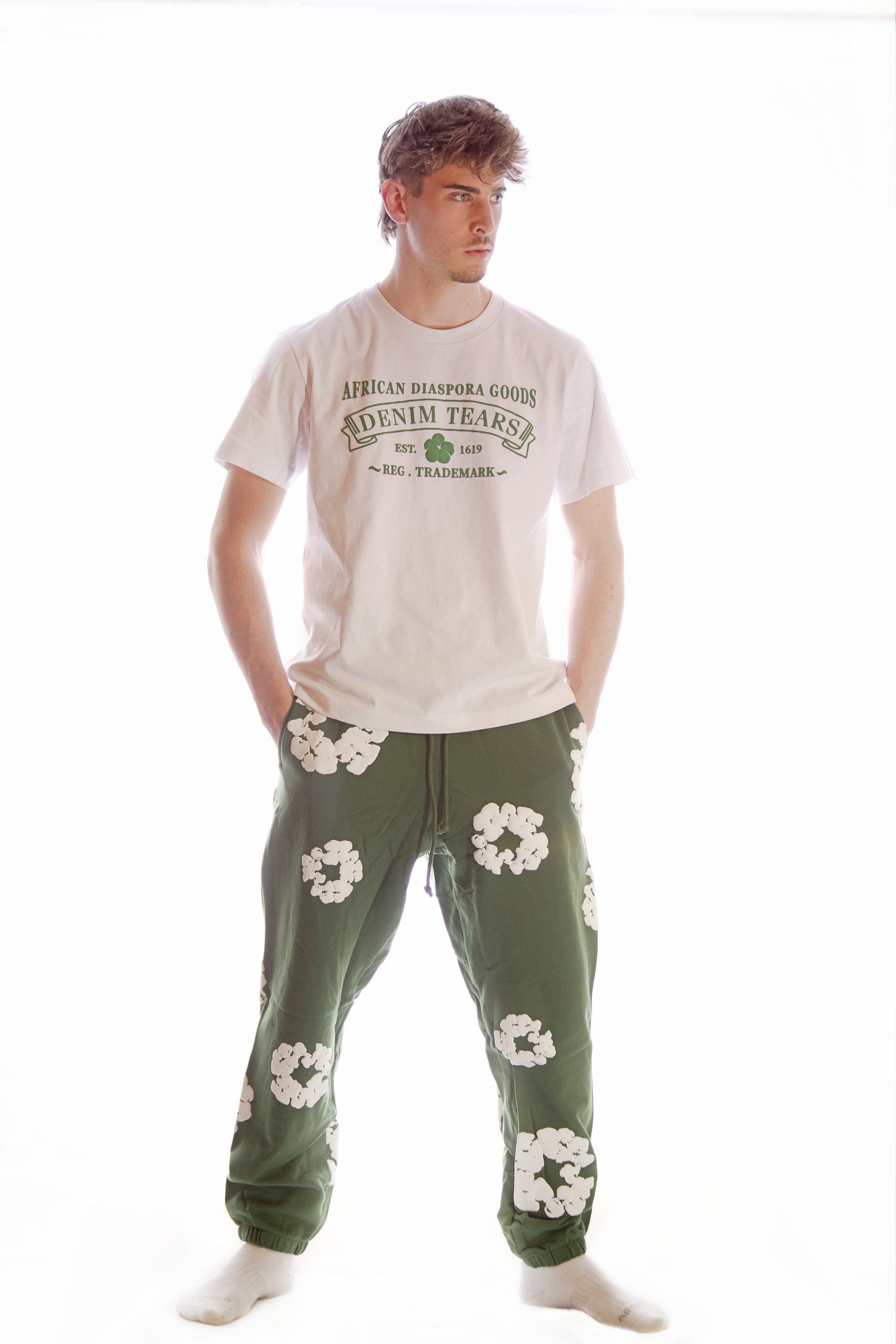 Denim Tears Green Sweatpants