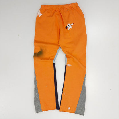 Gallery Dept. Flared Paint-Splattered Logo-Print Cotton-Jersey Sweatpants